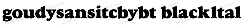 goudysansitcbybt blackltalic字体转换